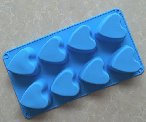 2 Silicone Heart Shaped Molds – Hearts for Valentine’s Day Baking - Shapes for Soap Candy Cake – DIY Baked Gifts Chocolate Supplies - Baking & Holiday Party Decoration - Random Colors Sent - Thumbnail 3