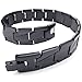 KONOV Mens Stainless Steel Bracelet, Classic Link Wrist, Black