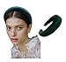 OAOLEER Padded Headbands Fashion Women Thick Velvet 90s Hair Accessories Head Band Fashion Headwear Wide Plastic Hairbands For Woman (2-Green)