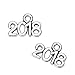 100pcs- Antique Silver Year 2022 Charms Pendants DIY Charms Pendant Making Bracelet and Necklace 13x9mm (100pcs)