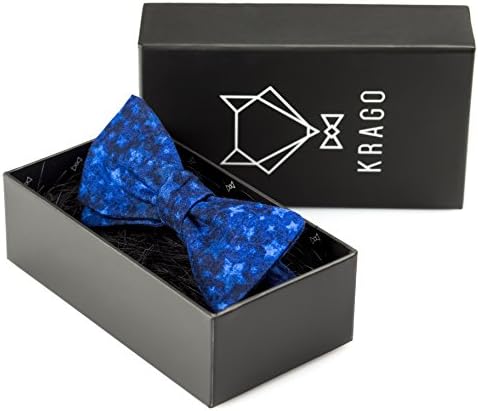 Exclusive Dark Navy Blue Stars Bow tie for Men of Party / Evening Self tie Bow ties collection by KRAGO