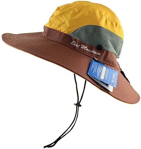 Ntsm 防水サンハットバケツ夏メンズ ウィメンズ釣りハット日焼け止めuvプロテクションロング ワイドイーブスハイキングアウトドア Yellow マーケット 色