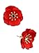 Women's Metal Matte 25mm Flower Petal Stud Pierced Earrings