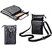 Pofomede Genuine Leather Belt Pouch Case with Belt Clip for iPhone 11 Pro Max, iPhone Xs Max 7 Plus 8 Plus 6s Plus, Small Crossbody Purse Bag Waist Cell Phone Holder（Black）