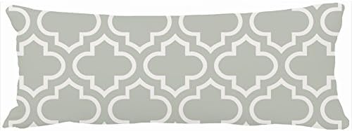 Body Pillows Decorative Silver Gray Trellis Pattern Unique Design Home Decor Pillow Case Cover 20-Inch x 54-Inch Custom Sofa Cotton Cushion Pillowcases