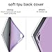 ZtotopCases for iPad Pro 12.9 Inch 2017/2015 with Pencil Holder,Lightweight Soft TPU Back Cover and Trifold Stand with Auto Sleep/Wake for iPad Pro 12.9 Inch(1st & 2nd Generation),Purple