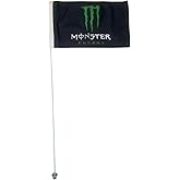 JLP 6-Ft Tall 1/4 In Pole 19x12 In Flag Go-Kart Off-Road Outdoor Sports 4X4 Glamis Sand Dunes Whip PWC-ATV-UTV-SXS Motorcycle Safety High Visibility Green Beast
