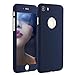 iPhone 7 Plus 5.5 Inch Full Body Hard Case-Auroralove Black 360 Degree Full Protective Slim Sleek Front Back Case for iPhone 7 Plus 5.5 Inch with Tempered Glass Screen Protector