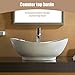 Mecor 23'' x 15'' Oval Egg Shape Bathroom Vessel Sink Vanity Basin with Pop-up Drain, Porcelain White