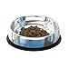 Enhanced Pet Bowl, Stainless Steel Slanted Dog Bowl with Raised Ridge, Food-Grade Non-Slip No Spill Bowl for Dogs, Less Mess, Less Gas, and Better Digestion (Medium)