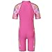 TFJH E 1PCS Girls Long Sleeve Swimsuit UPF 50+ Rashguard,Pink,7-8Y(Tag No.140/146)