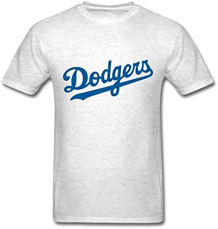2016 Dodgers Blue Logo T Shirt For Men Light oxford L