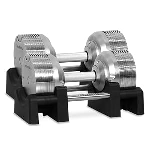 プロバーベル 32.5kg 1.5kg刻み 2個セット 可変式ダンベル シルバー