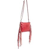 Myra Bag Shoulder Bag for Women - Western Upcycled Leather Handbag Red