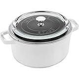 STAUB Cast Iron Dutch Oven 4-qt Round Cocotte with