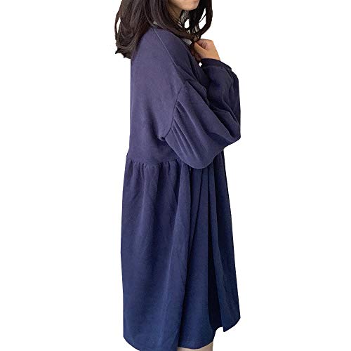 Packitcute-Ragazze-Ragazze-Carino-Vestito-Manica-Lunga-Lolita-Casual-Plus-Size-Comodi-A-Line-Abiti