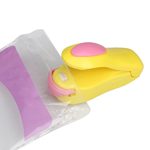 Hotsale! Voberry Bag Heat Sealer,Portable Mini Heat Sealing Machine Impulse Sealer Seal Packing Plastic Bag Kit for Food Saver (Yellow)