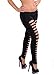Women's European Super Sexy Candy Color Skiny Slim Hole Pants Leggings (black)