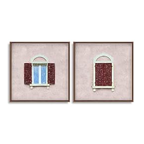 Framed Canvas Wall Art for Living Room, Bedroom Window Theme Canvas Prints for Home Decoration Ready to Hang - 16"x16"x2 Panels