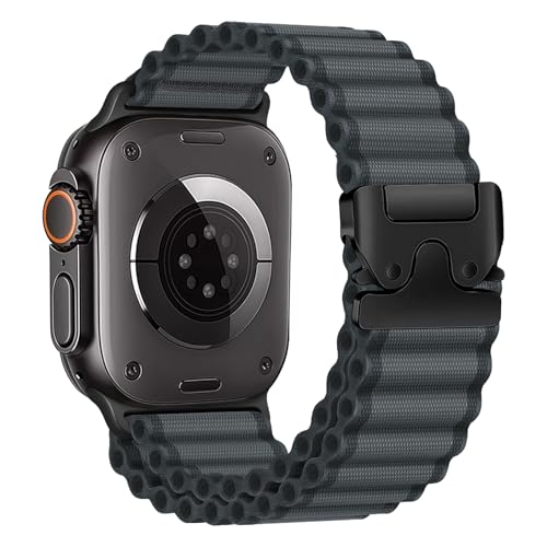 Trail Armbänder für Apple Watch Ultra/2 Armband 49mm 46mm 45mm 44mm 42mm 41mm 40mm 38mm Herren,Offroad Nylon Strap Fallschirmverschluss Alpine Sport Stoffband für Apple Watch 10 9 8 7 6 5 4 3 SE/2