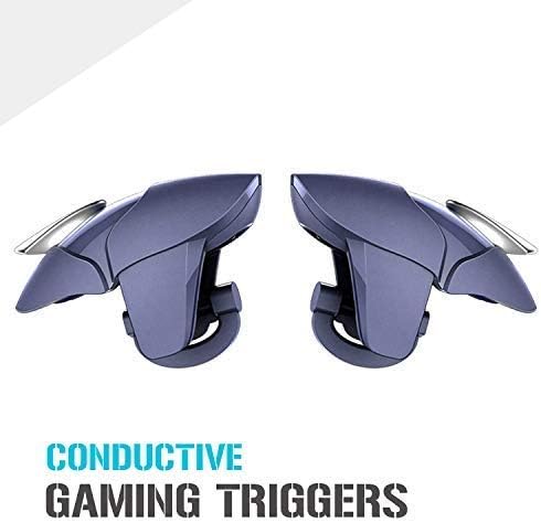 Vanshika BattleMods Conductive Mobile Gaming Triggers for PUBG Mobile-L1R1- Supports for All Android and iOS Phones-1 Pair-(Midnight Blue)