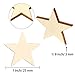 300 Pieces Wooden Stars Shape Unfinished Wood Stars Pieces Blank Wooden Cutouts Ornaments for Craft and Christmas Decoration(1 Inch)