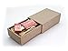 Maple Wood Antique Style 16GB Flash Drive - Natural Eco Vintage Collection USB 2.0 16 GB Thumb Drive - Stained in Crimson Red - Inserted into Super strong hand made paper box with Raffia grass inside