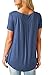 Neitade Womens Tops and Blouses Short Sleeve Tunic Tops Casual Loose Shirts Blue M