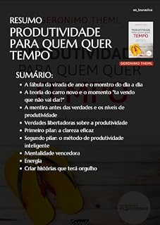Livro Resumo "Produtividade para quem quer tempo"