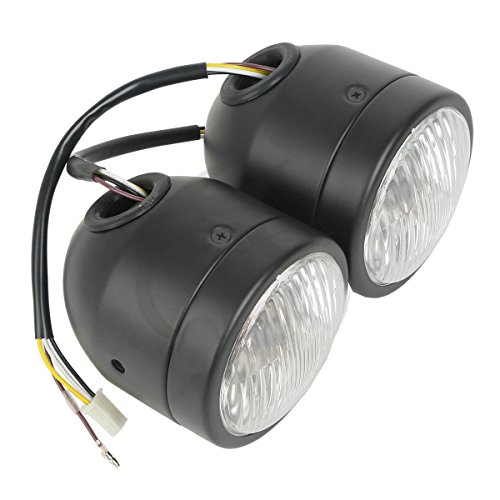 Matte Black Dual 4" Headlight For Streetfighter Cafe Racer Dual Sport Motorcycle