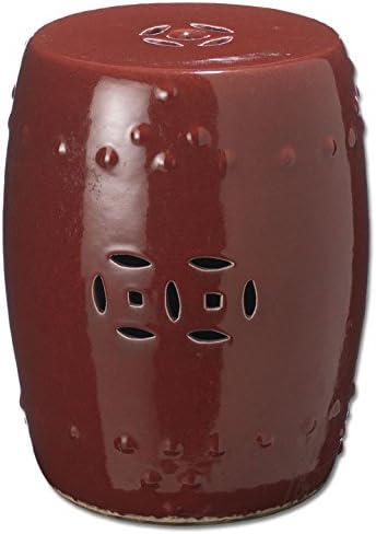 Red Ceramic Stool
