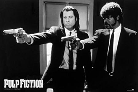 1art1 39100 Pulp Fiction – Póster de John Travolta y Samuel L. Jackson apuntando (91 x 61 cm)
