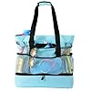 Sheye&Yelin Beach Bag with Insulated Cooler- Many Pockets Durable Sandproof Mesh Tote Bag for Women 41qI9n q34L