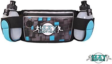Running Belt, Multifunctional Zipper Pockets Water Resistant Waist Bag,(Two Bottles Included) Waist Pack for Running Hiking, Compatible with iPhone 6S, Samsung Galaxy S6 and all other smartphones