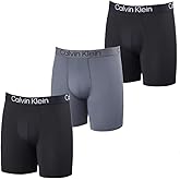 Calvin Klein Microfiber Men's Boxer Briefs, 3 pack, Black Assortment, Medium