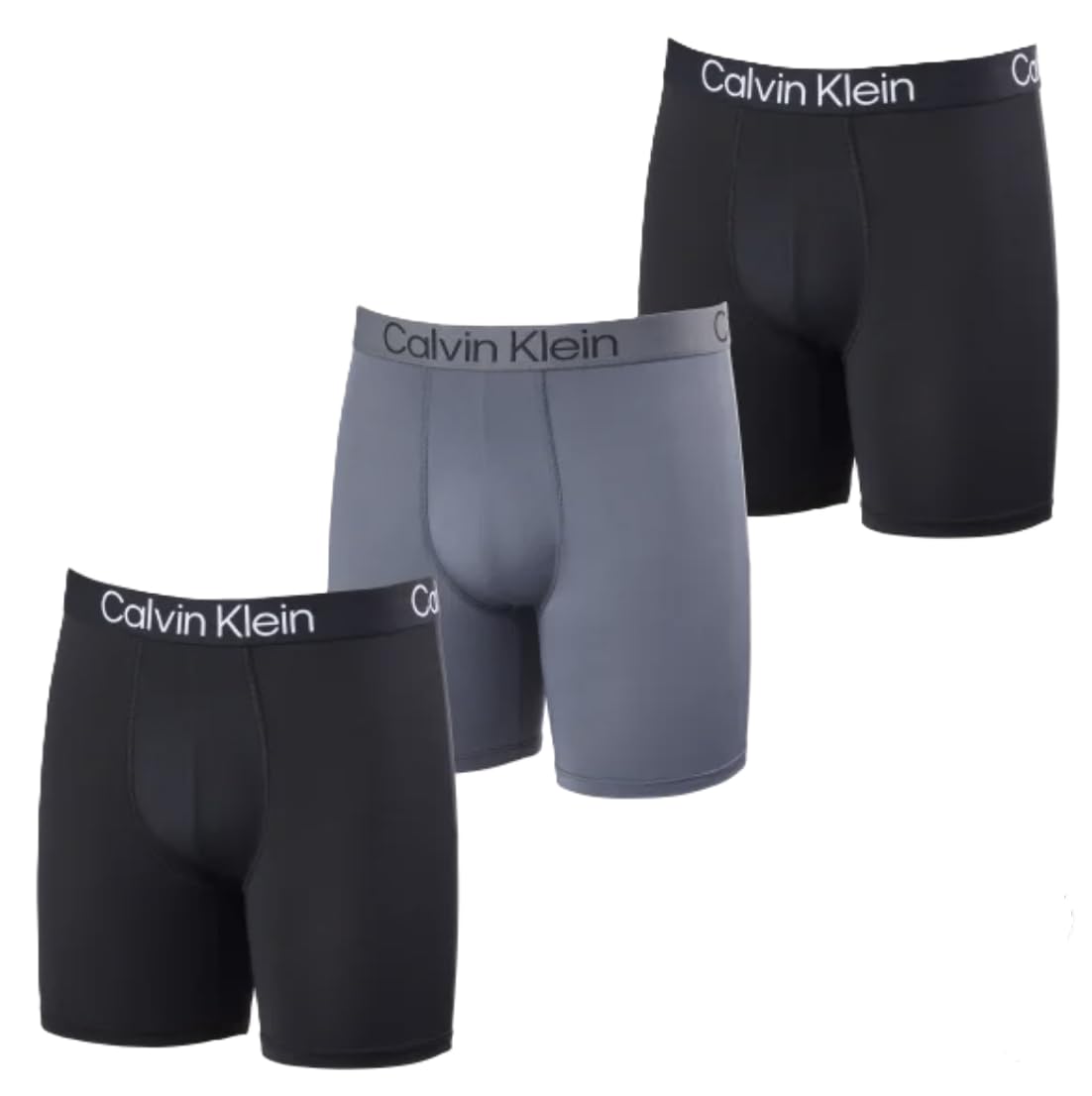 Photo 1 of Calvin Klein Microfiber Men's Boxer Briefs, 3 pack, Black Assortment, X-Large