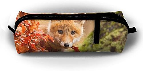 Little Fox Sublimation Full Print Pencil Case Soft Cosmetic Makeup Bag Case Multi-Functional Pouch Zipper Bag Use In School Office Art Drawing