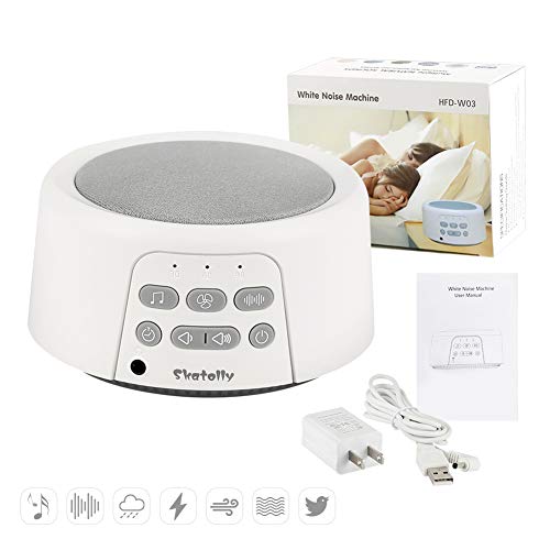 Skatolly Sleep Sound Machine, White Noise Machine White Noise Sound Machine with 24 High Fidelity So - //coolthings.us
