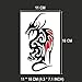 2 Sheets Dragon Temporary Tattoos - Large Sheets for Men - Realistic Shoulder Tribal Designs - Waterproof & Long-Lasting Body Art