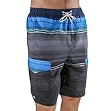 North 15 Men's Board Beach Swim Trunks Shorts with Cargo Pokcets