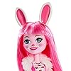 Enchantimals-FXM73-Bree-Bunny-Doll-and-Twist-Figure-Multi-Colour Enchantimals Bree Bunny Doll & Twist Figure, 6-inch small doll, with long pink hair, animal ears and tail, removable…