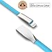 iPhone Cable,HOC(TM)Zinc Alloy Rhombus Tangle-Free iPhone Lightning Charging Cable,Syncing Data and Charging Cord Wire for Apple iPhone6,6s plus,SE,iPad Mini,2Pack 6ft(Blue)