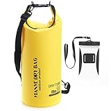 Manve Waterproof Bag and Phone Dry Bag, Waterproof Guaranteed for Adventures - Floating, Boating, Kayaking, Hiking, Snowboarding, Camping, Rafting, Fishing, ultimate Lightweight; (capacity 10L)