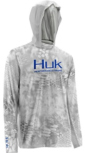 Marolina Outdoor H1200059YT1M Huk Kryptek Icon Hoodie, Yeti/Royal, Medium