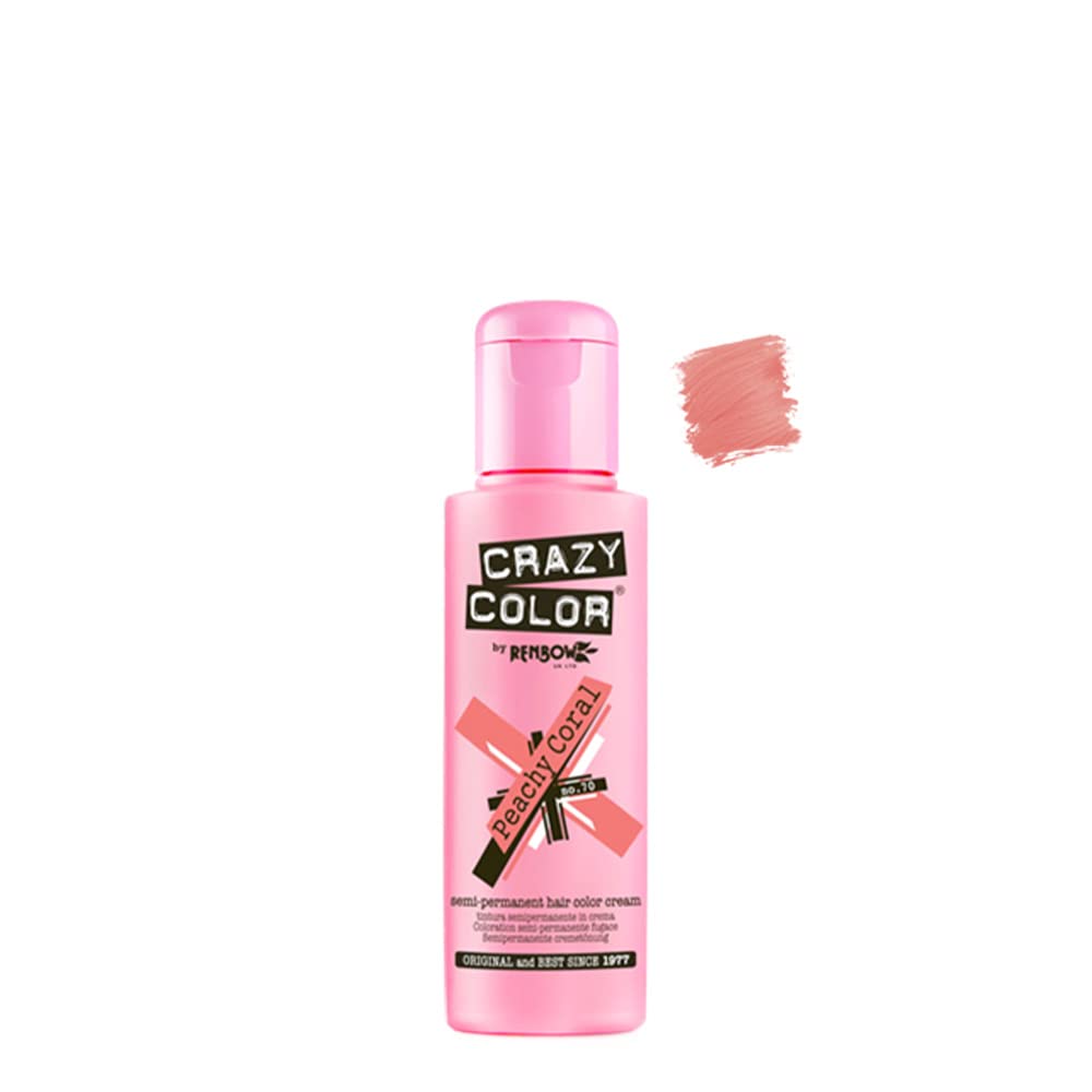Crazy Color Hair Tint Number 70, Peachy Coral 100 ml