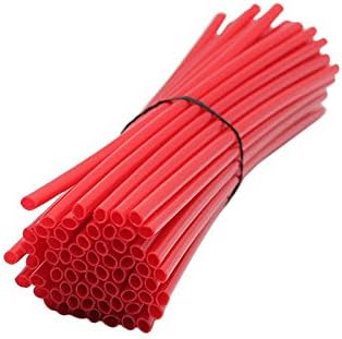 ROKOO 72 Pcs/Set Bikes Spoke Fluorescence Tube Clip Bicycle Wheel Rim Steel Wire Cover Motorcycle Spokes Warning Accessories