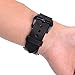 Compatible with Apple Watch Band 42mm 44mm, Genuine Leather iWatch Strap with Black Metal Clasp Buckle for Apple Watch Series 4 (44mm) Series 3 2 1(42mm) Sport Edition (Black with Black Adaptor)