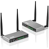 TIMBOOTECH Wireless HDMI Transmitter and Receiver 820FT, Up to 8 Receivers, KVM, IR Remote, Loop Out, 5.8G HDMI Wireless Extender Live Casting 1080P Video & Audio to TV/Projector/Monitor