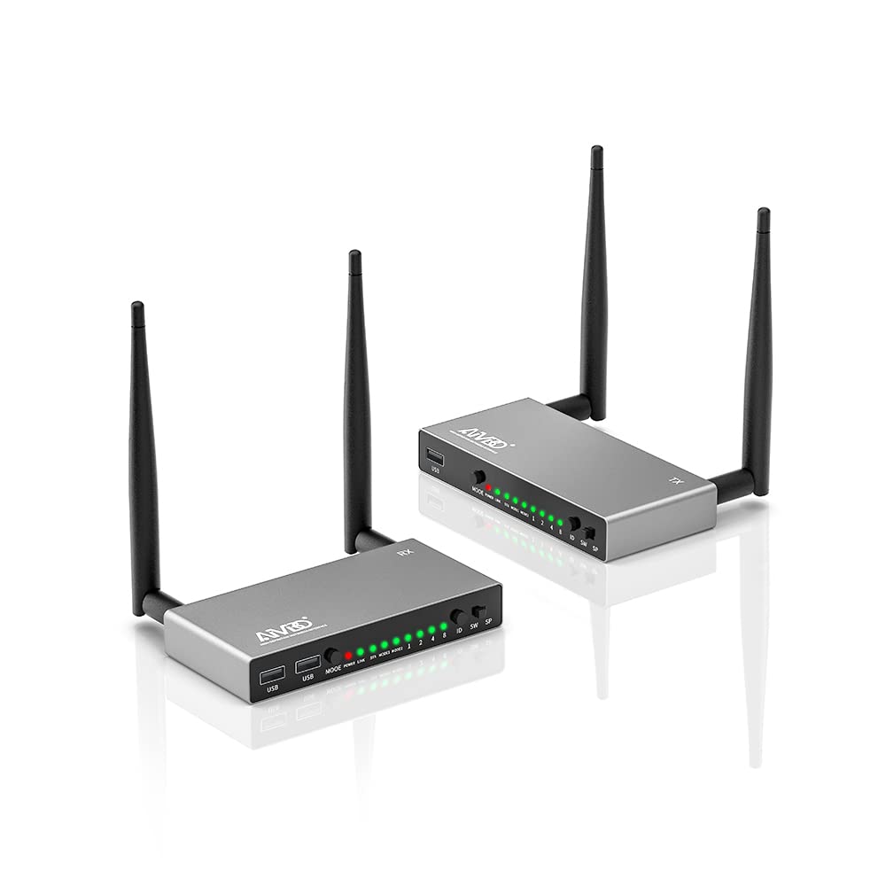 656FT Wireless HDMI Transmitter & Receiver, Multiple TXs & RXs, 5.8G Professional HDMI Extender with KVM, IR Remote, Loop-Out, Stream Video Audio for Laptop, TV Stick, Satellite to TV, Projector
