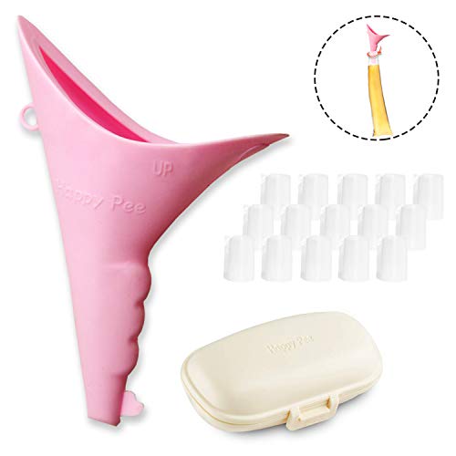 MattiSam Portable Female Urination Device, Discreet Reusable Urinal Funnel | Free Carrying Case, Disposable Urine Bags | Lets You Pee Standing Up, Leakproof, Ideal for Camping, Outdoor, Pregnant Women